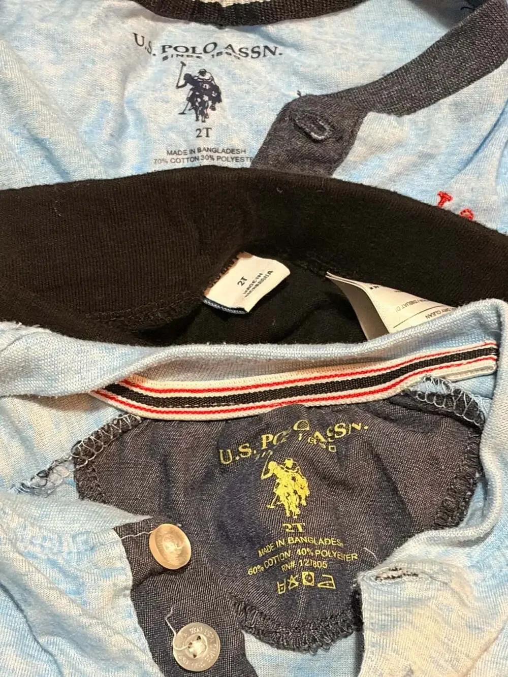 U.S. Polo Assn. Outfit Set Size 2T Blue Colorblock Henley Joggers